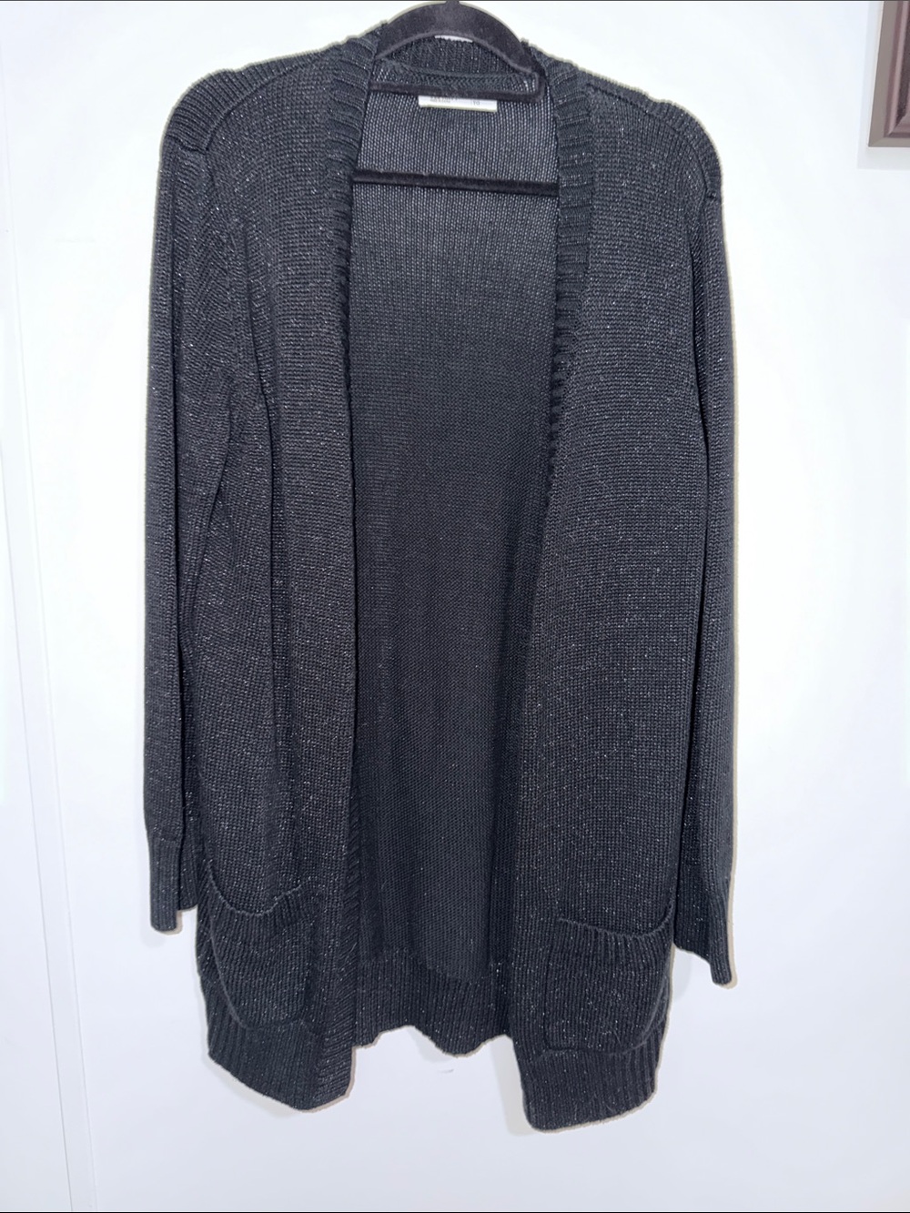 Old Navy Black Open-Front Knit Cardigan